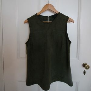 Green Suede Shell Top (J Crew Collection)